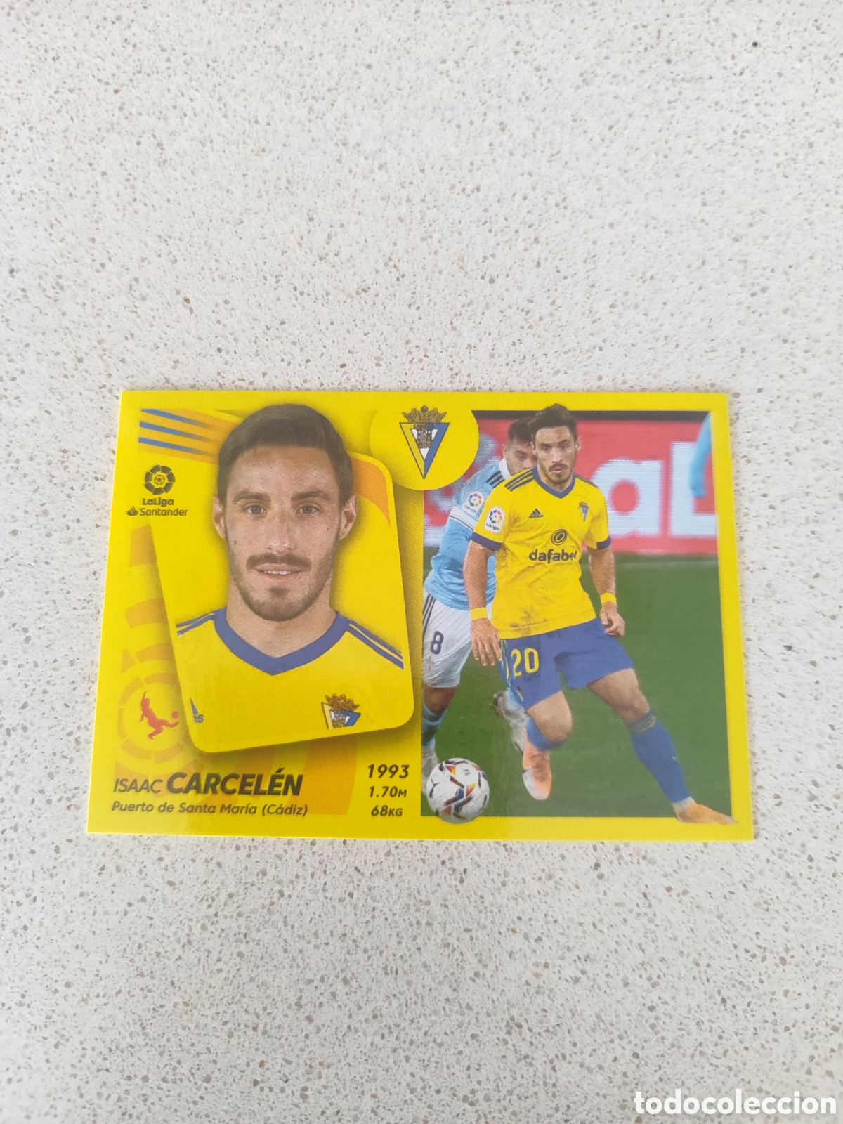Cartes &agrave; collectionner de Football: CROMO CARCEL&Eacute;N CADIZ N&Uacute;MERO 7A. LIGA ESTE 21/22.