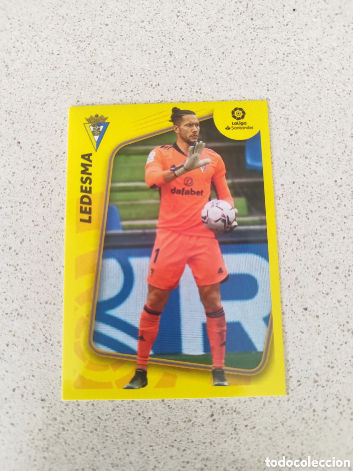 Figurine di Calcio: CROMO ESPECIAL LEDESMA CADIZ N&Uacute;MERO 3. LIGA ESTE 21/22.