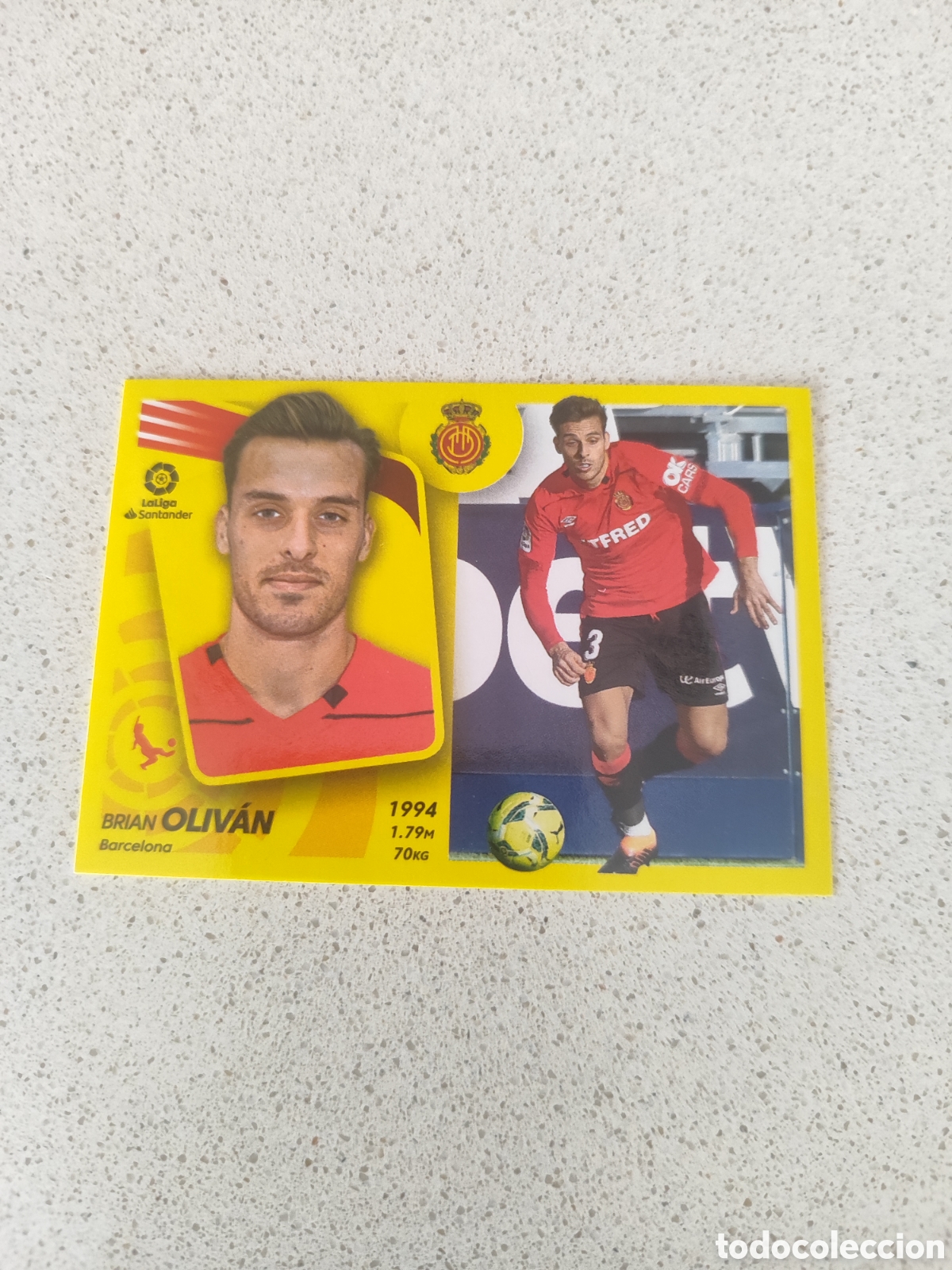 Figurine di Calcio: CROMO OLIV&Aacute;N MALLORCA N&Uacute;MERO 11. LIGA ESTE 21/22.