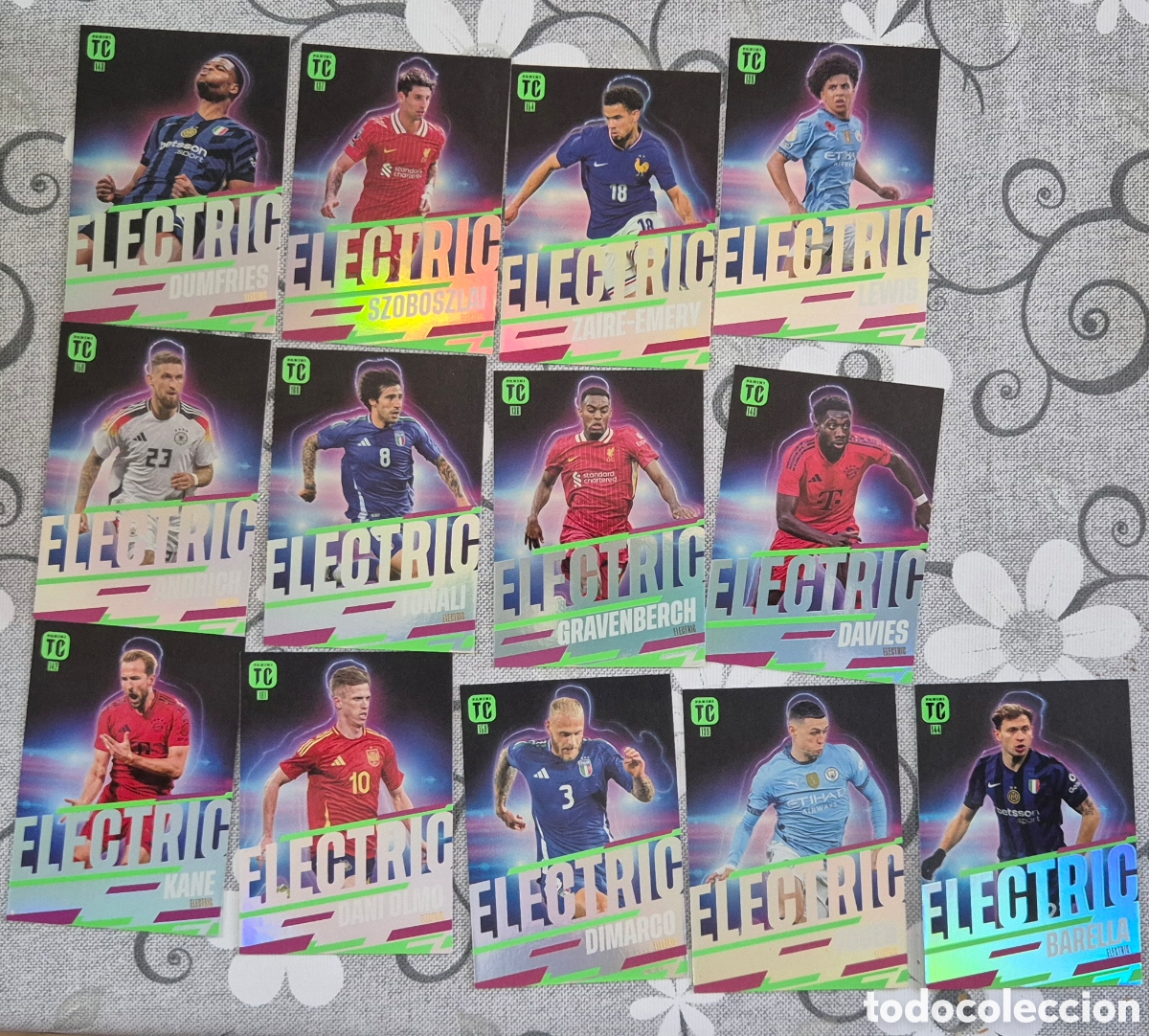 Football Stickers: Lote electric top class 25 (13 cardsl