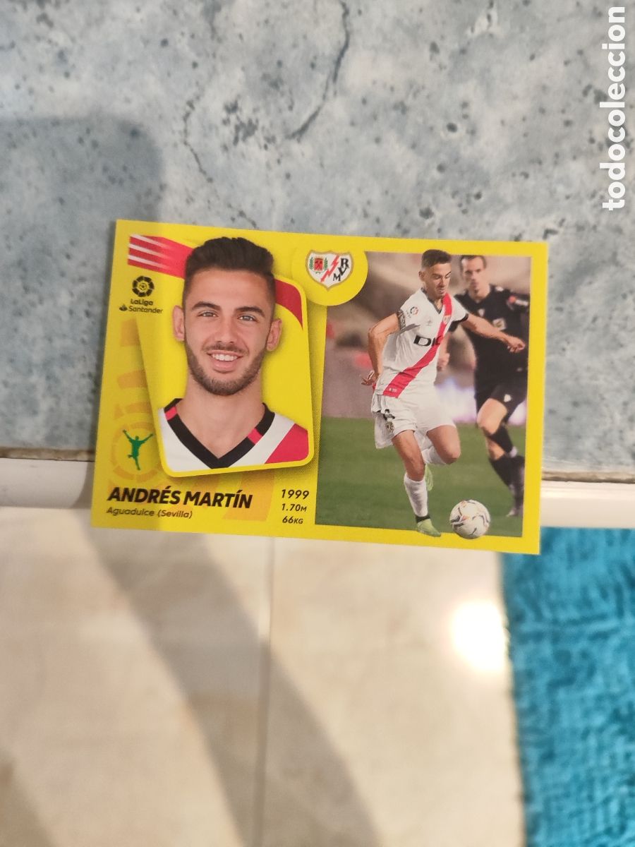 Fu&szlig;ball-Sticker: CROMO ANDR&Eacute;S MART&Iacute;N RAYO VALLECANO N&Uacute;MERO 20. LIGA ESTE 21/22.