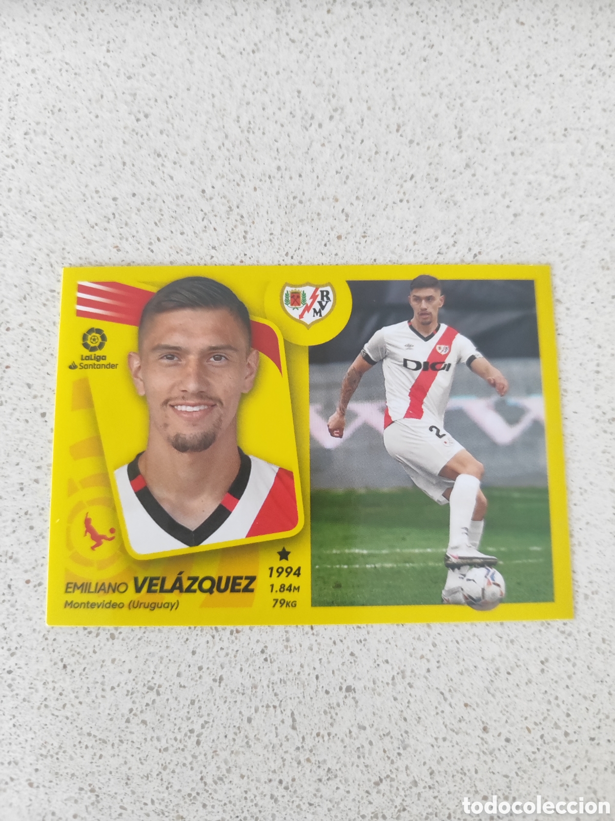 Cromos de F&uacute;tbol: CROMO VEL&Aacute;ZQUEZ RAYO VALLECANO N&Uacute;MERO 8B. LIGA ESTE 21/22.
