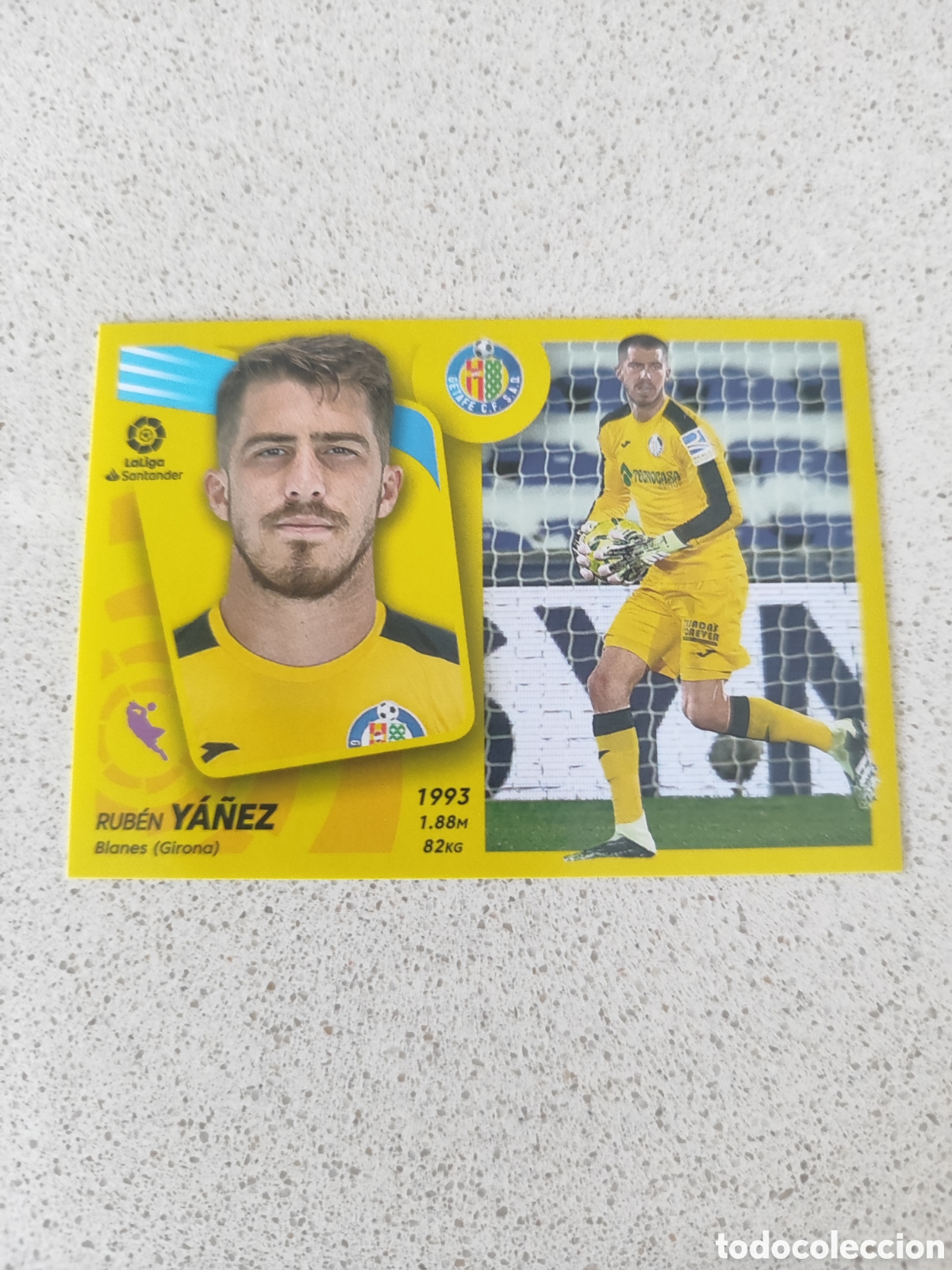 Figurine di Calcio: CROMO Y&Aacute;&Ntilde;EZ GETAFE N&Uacute;MERO 6. LIGA ESTE 21/22.