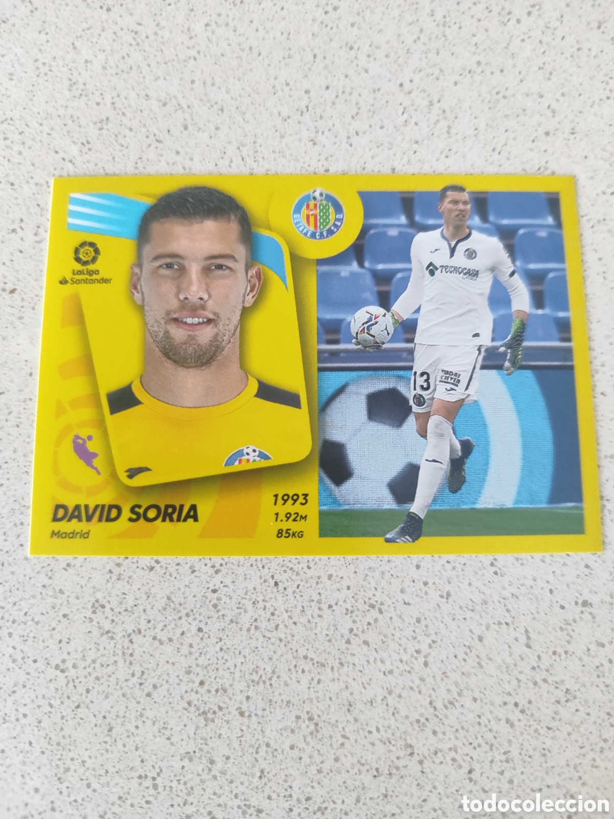 Fu&szlig;ball-Sticker: CROMO DAVID SORIA GETAFE N&Uacute;MERO 5. LIGA ESTE 21/22.