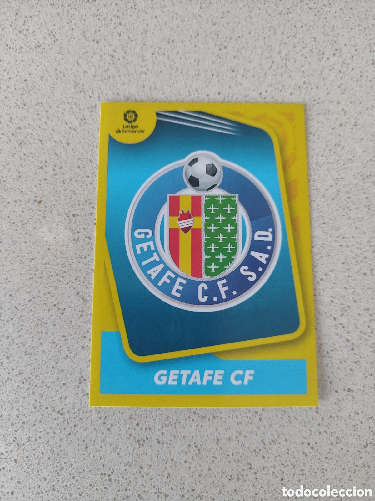 Fu&szlig;ball-Sticker: CROMO ESCUDO GETAFE N&Uacute;MERO 1. LIGA ESTE 21/22.