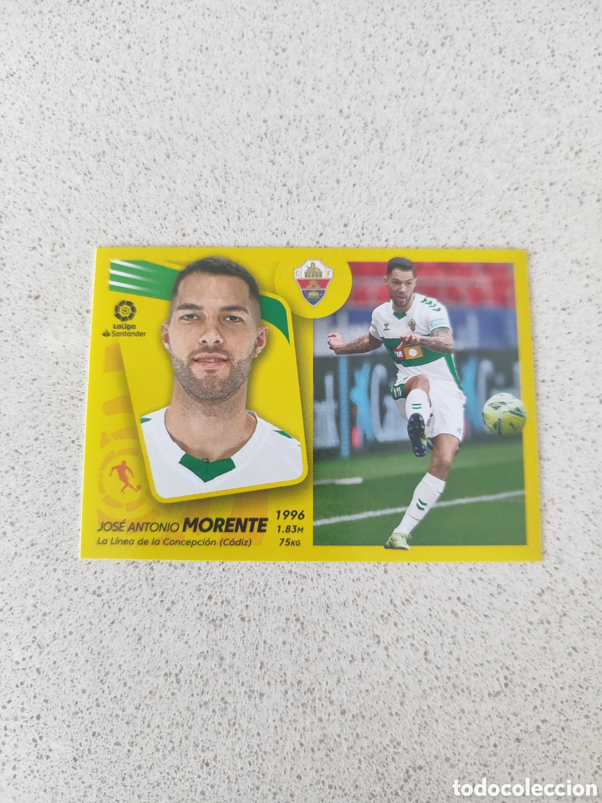 Football Stickers: CROMO MORENTE ELCHE N&Uacute;MERO 17. LIGA ESTE 21/22.