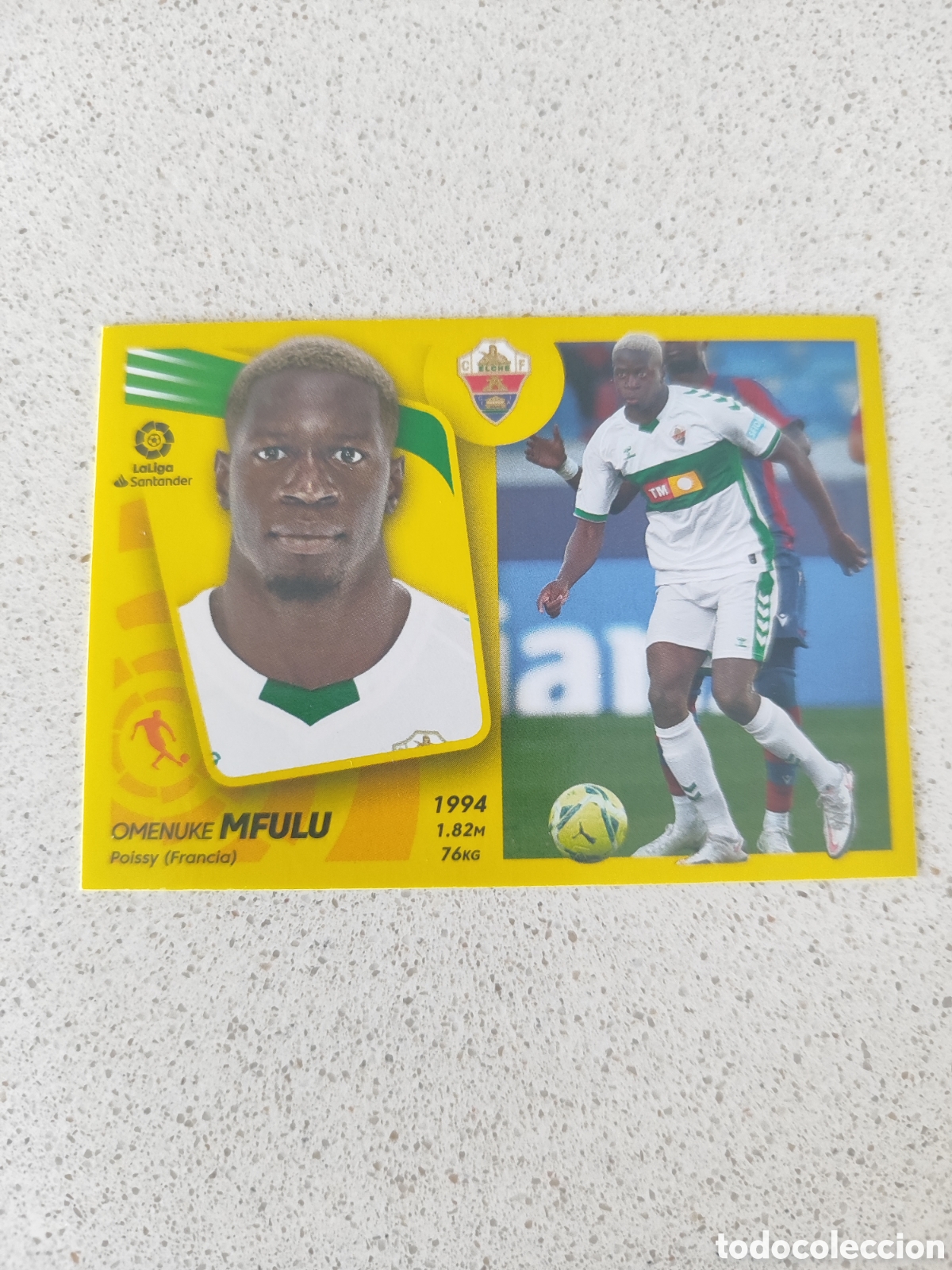 Cartes &agrave; collectionner de Football: CROMO MFULU ELCHE N&Uacute;MERO 13B. LIGA ESTE 21/22.