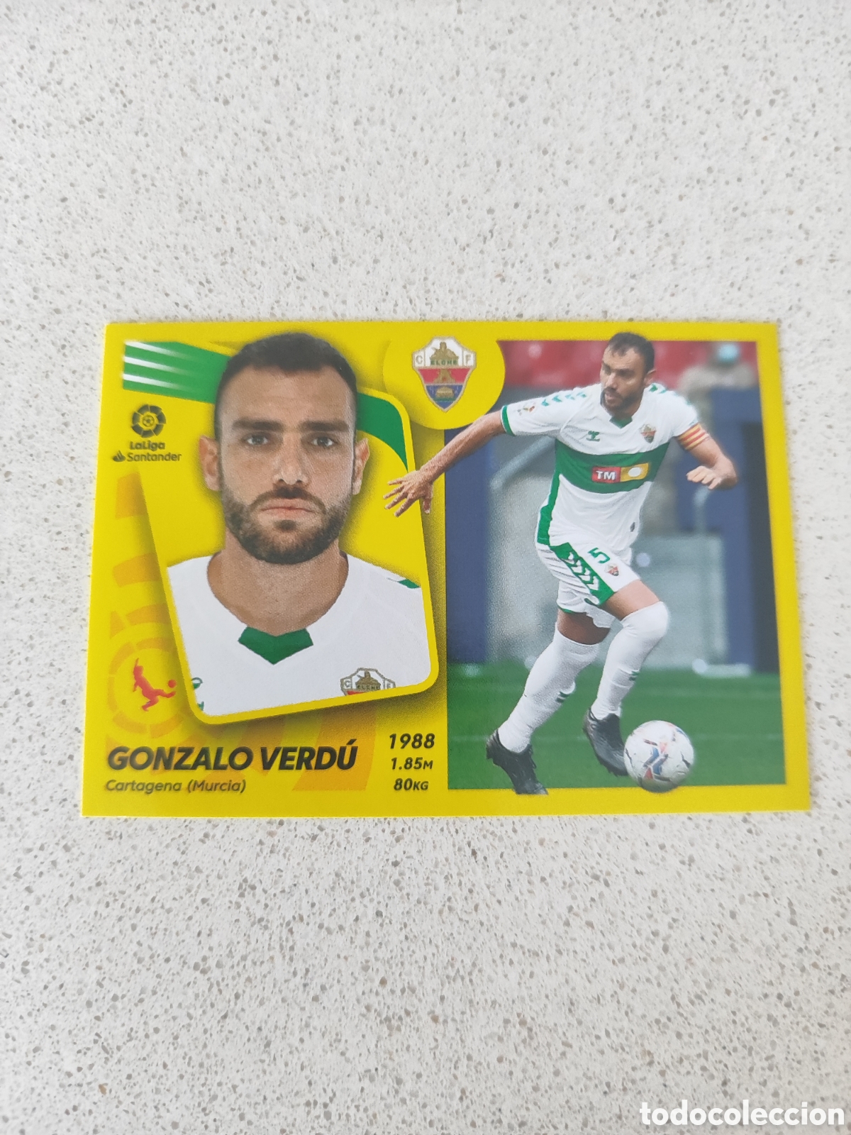 Cromos de Futebol: CROMO GONZALO VERD&Uacute; ELCHE N&Uacute;MERO 11. LIGA ESTE 21/22.
