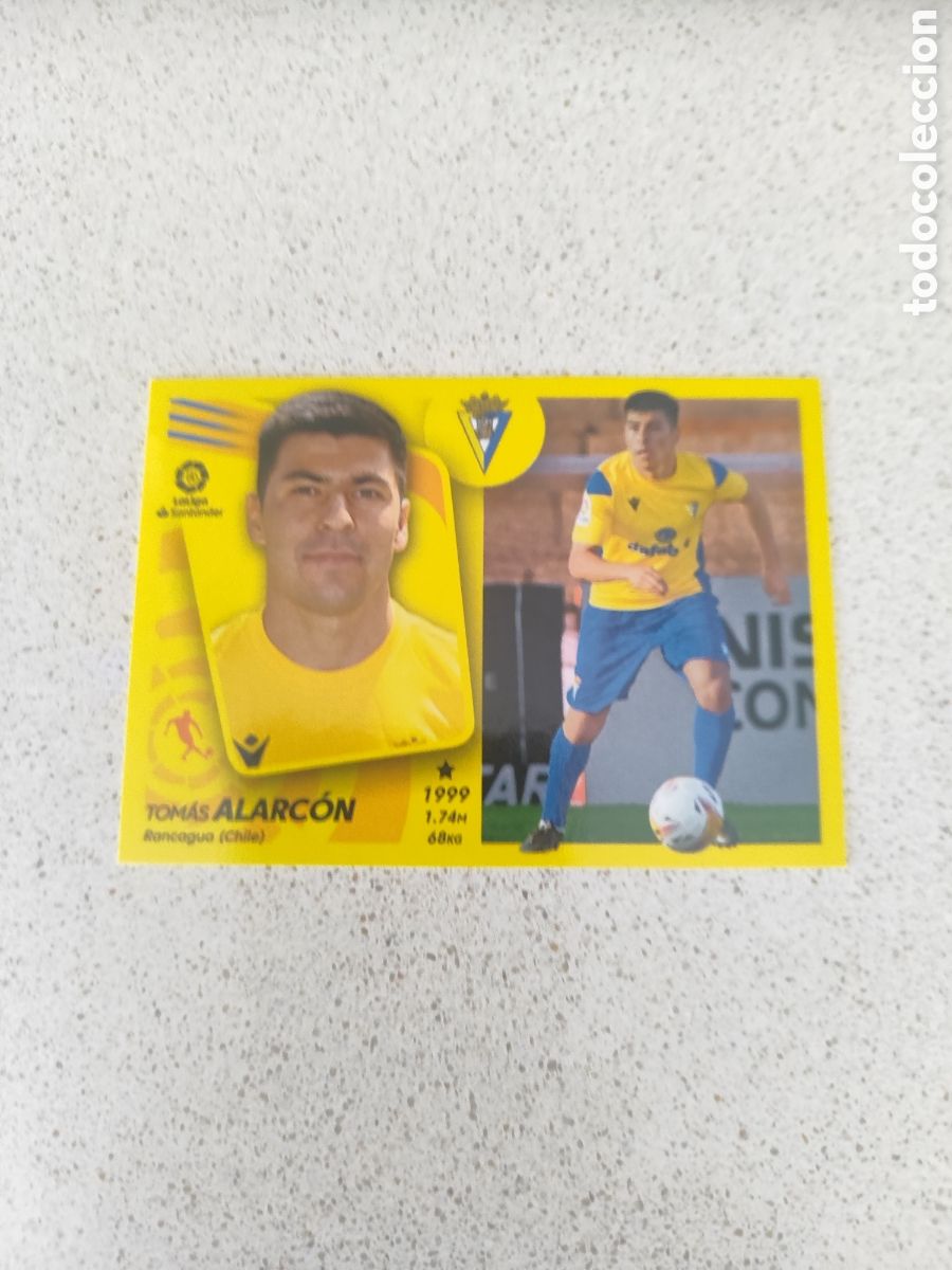 Figurine di Calcio: CROMO ALARC&Oacute;N CADIZ &Uacute;LTIMO FICHAJE NUMERO 10. LIGA ESTE 21/22. SEGUNDA EDICI&Oacute;N.
