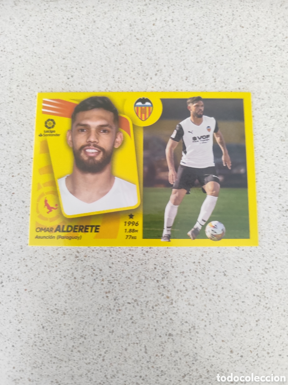 Cromos de Futebol: CROMO ALDERETE VALENCIA &Uacute;LTIMO FICHAJE NUMERO 16. LIGA ESTE 21/22. SEGUNDA EDICI&Oacute;N.