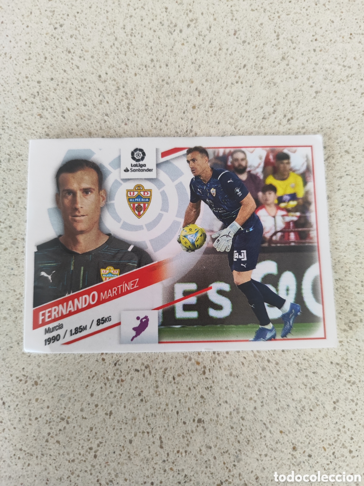 Figurine di Calcio: CROMO FERNANDO ALMERIA N&Uacute;MERO 3. LIGA ESTE 22/23.