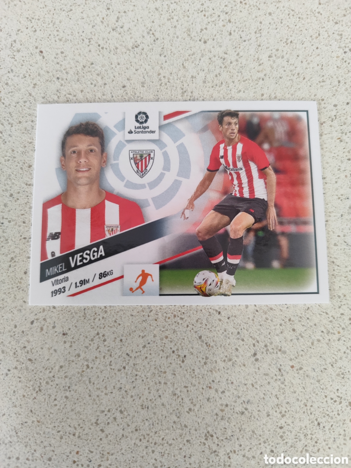 Fu&szlig;ball-Sticker: CROMO VESGA ATHLETIC BILBAO N&Uacute;MERO 13. LIGA ESTE 22/23.