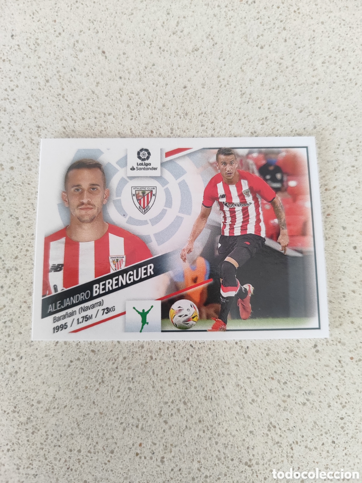Figurine di Calcio: CROMO BERENGUER ATHLETIC BILBAO N&Uacute;MERO 20. LIGA ESTE 22/23.