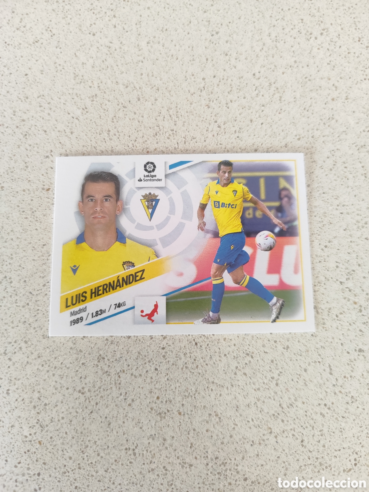 Fu&szlig;ball-Sticker: CROMO LUIS HERN&Aacute;NDEZ CADIZ N&Uacute;MERO 7. LIGA ESTE 22/23.