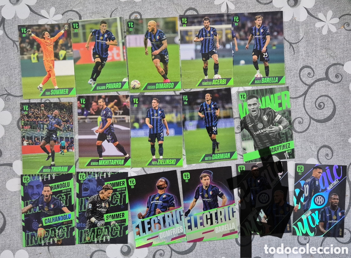 Football Stickers: Lote inter con especiales top class 25 (15 cards)