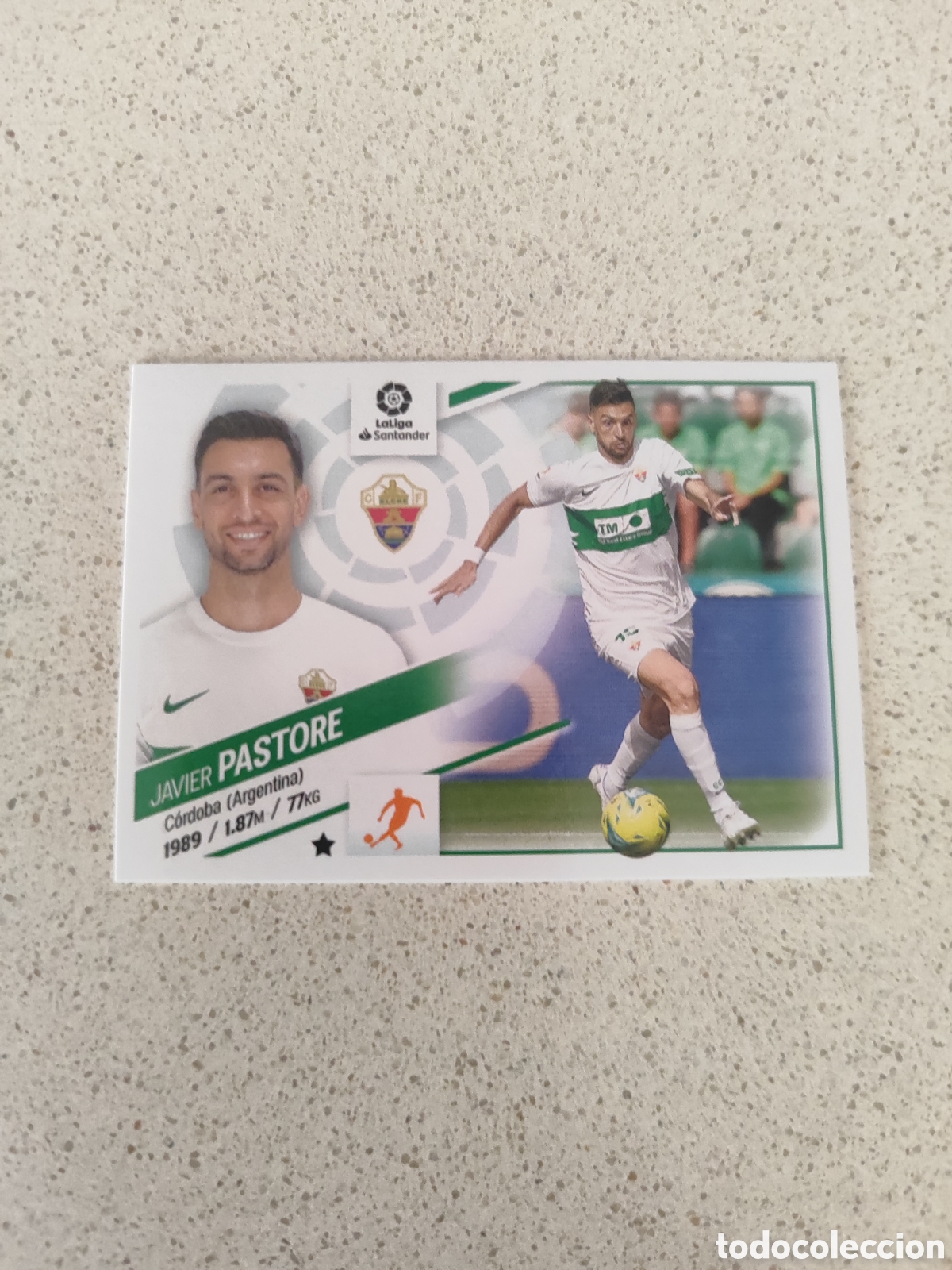Cromos de f&uacute;tbol: CROMO PASTORE ELCHE N&Uacute;MERO 14. LIGA ESTE 22/23.