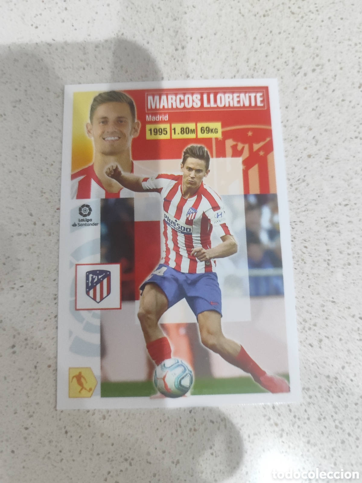 Cromos de f&uacute;tbol: CROMO MARCOS LLORENTE ATL&Eacute;TICO DE MADRID NUMERO 10. LIGA ESTE 20/21