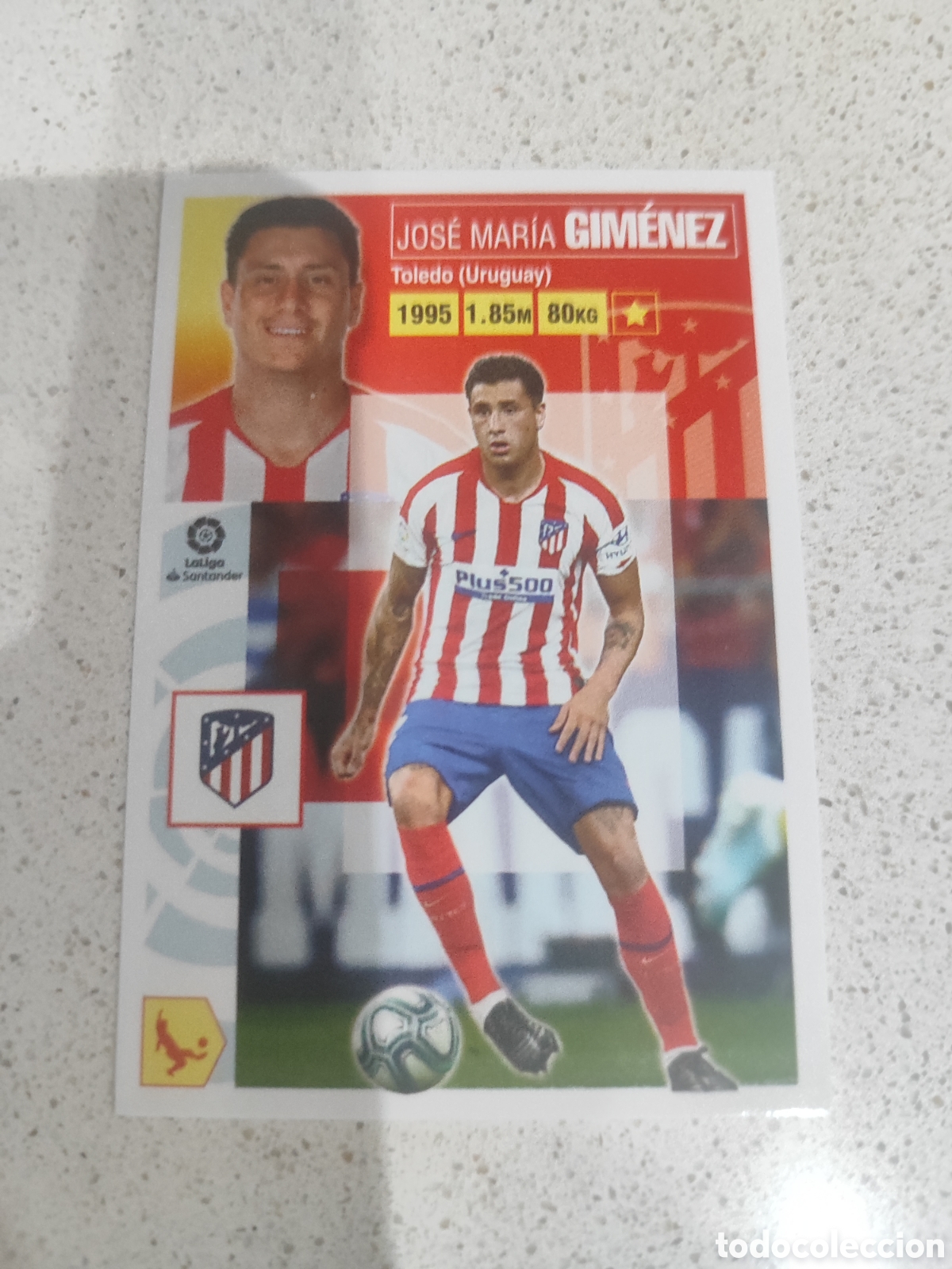 Cromos de f&uacute;tbol: CROMO GIM&Eacute;NEZ ATL&Eacute;TICO DE MADRID NUMERO 7. LIGA ESTE 20/21