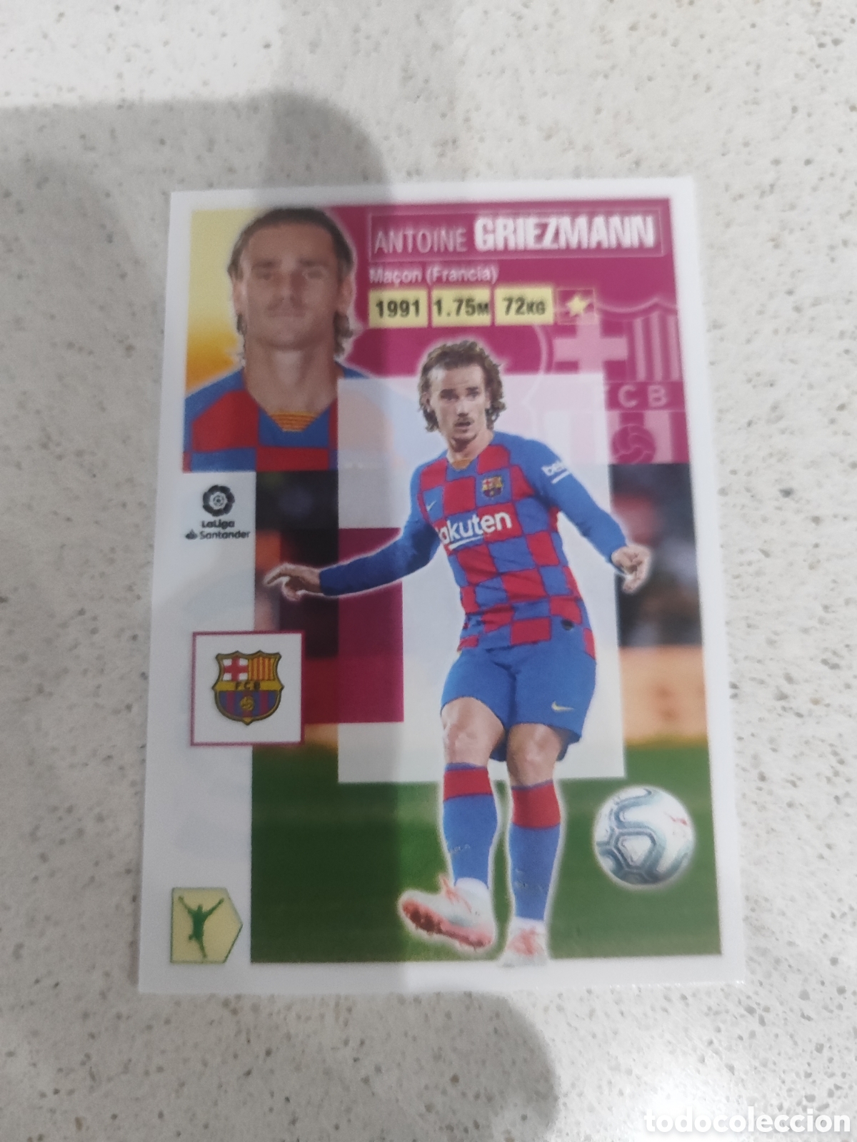 Figurine di Calcio: CROMO GRIEZMANN FC BARCELONA N&Uacute;MERO 18. LIGA ESTE 20/21.