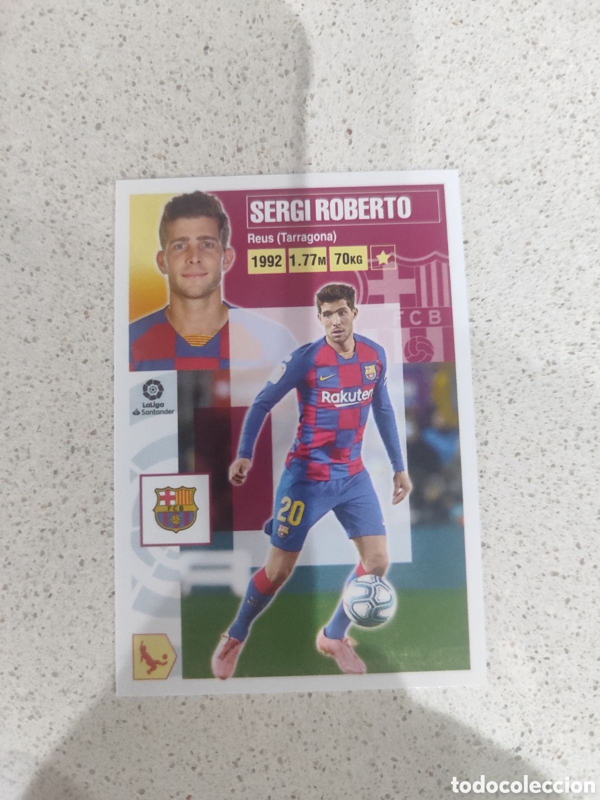 Cromos de f&uacute;tbol: CROMO SERGI ROBERTO FC BARCELONA N&Uacute;MERO 4. LIGA ESTE 20/21.