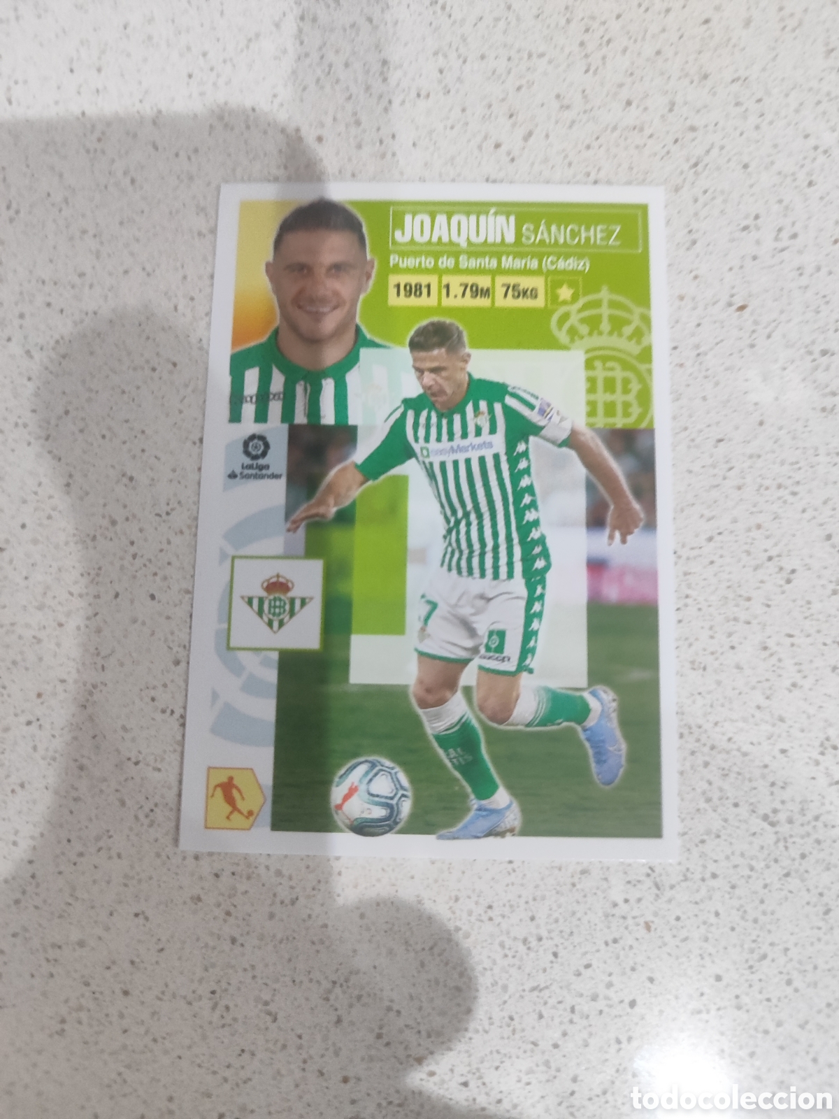 Cromos de f&uacute;tbol: CROMO JOAQU&Iacute;N REAL BETIS N&Uacute;MERO 14. LIGA ESTE 20/21.