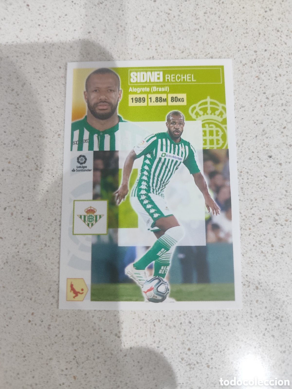 Cromos de f&uacute;tbol: CROMO SIDNEI REAL BETIS N&Uacute;MERO 6. LIGA ESTE 20/21.