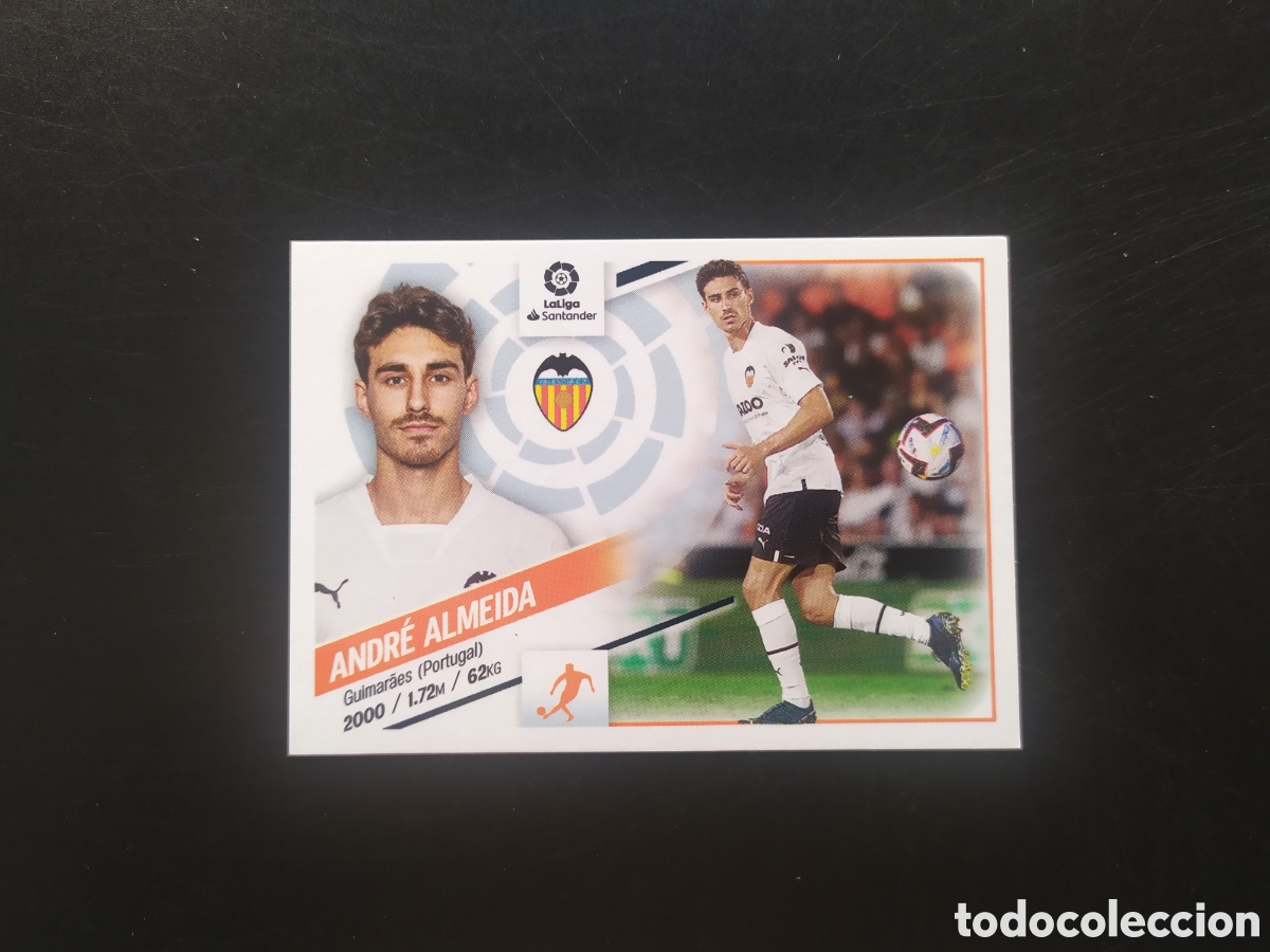 Cromos de F&uacute;tbol: Liga este 2022 2023 22 23 panini Andr&eacute; Almeida coloca n&deg; 15 bis Valencia