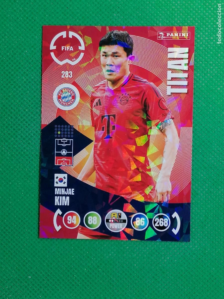 Fu&szlig;ball-Sticker: 283 MINJAE KIM BAYERN POWER TITAN ⚽ PANINI ADRENALYN CLUB WORLD CUP 2025 25 ⚽