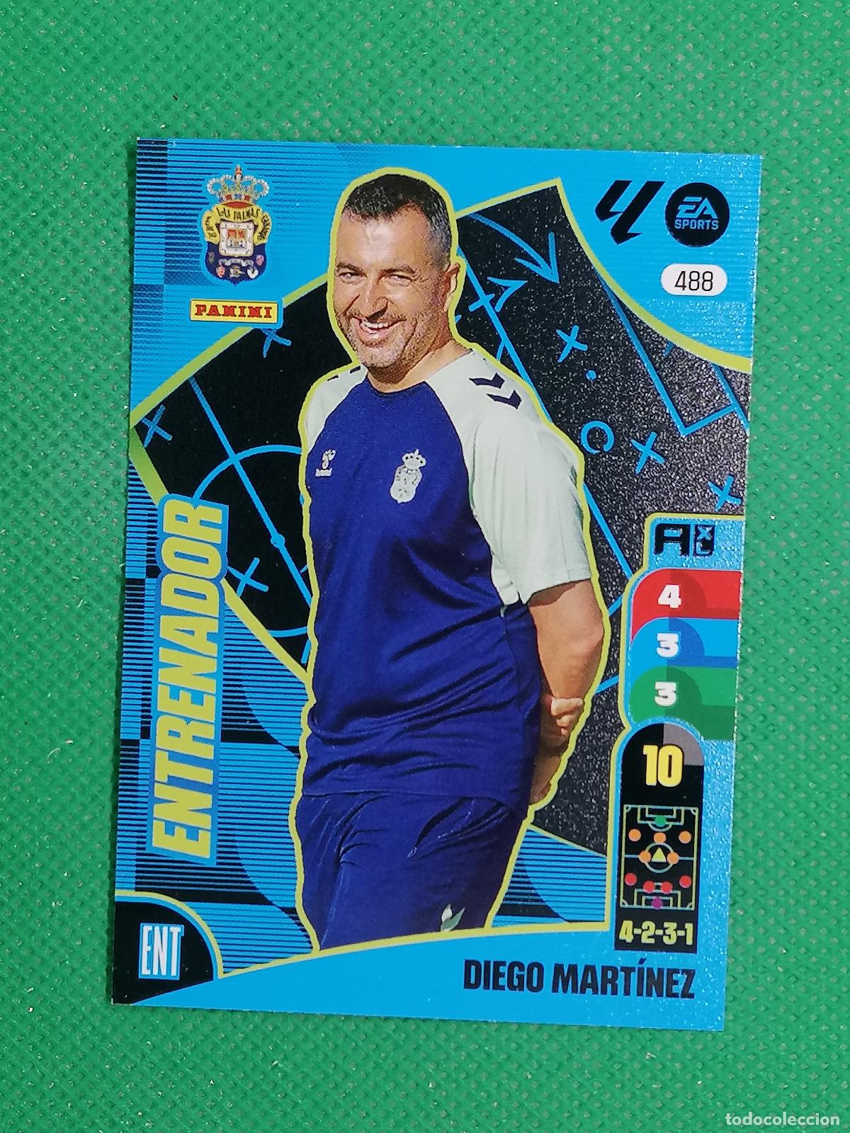 Fu&szlig;ball-Sticker: 488 DIEGO MARTINEZ LAS PALMAS ENTRENADOR ACTUALIZACION ⚽ LIGA ADRENALYN XL 2024 2025 24 25 ⚽