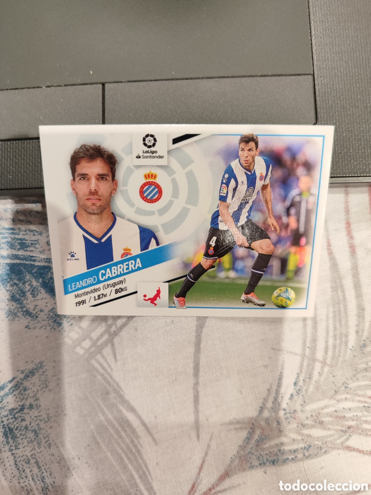 Figurine di Calcio: CROMO CABRERA ESPANYOL N&Uacute;MERO 7. LIGA ESTE 22/23.
