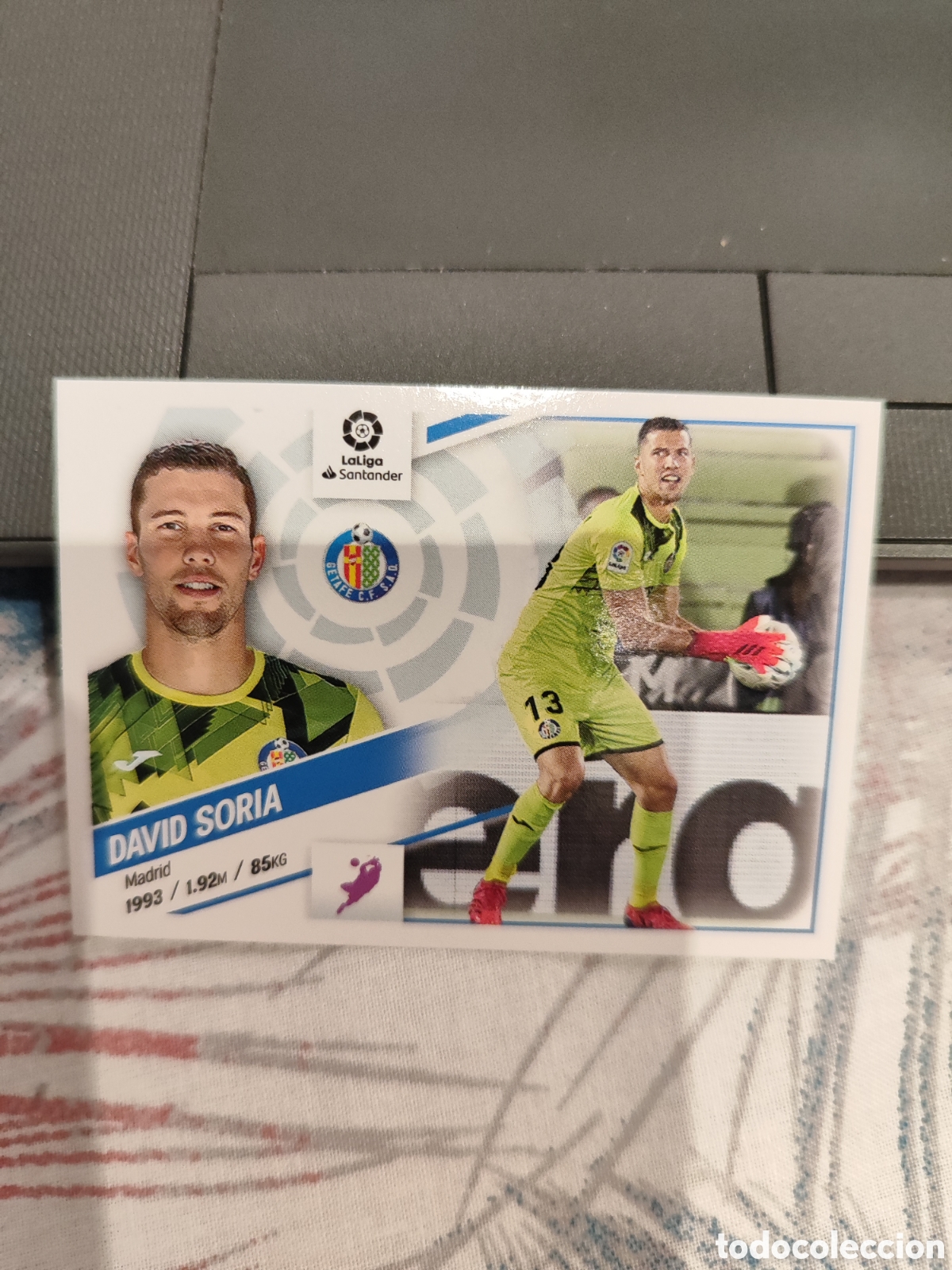 Fu&szlig;ball-Sticker: CROMO DAVID SORIA GETAFE N&Uacute;MERO 3. LIGA ESTE 22/23.