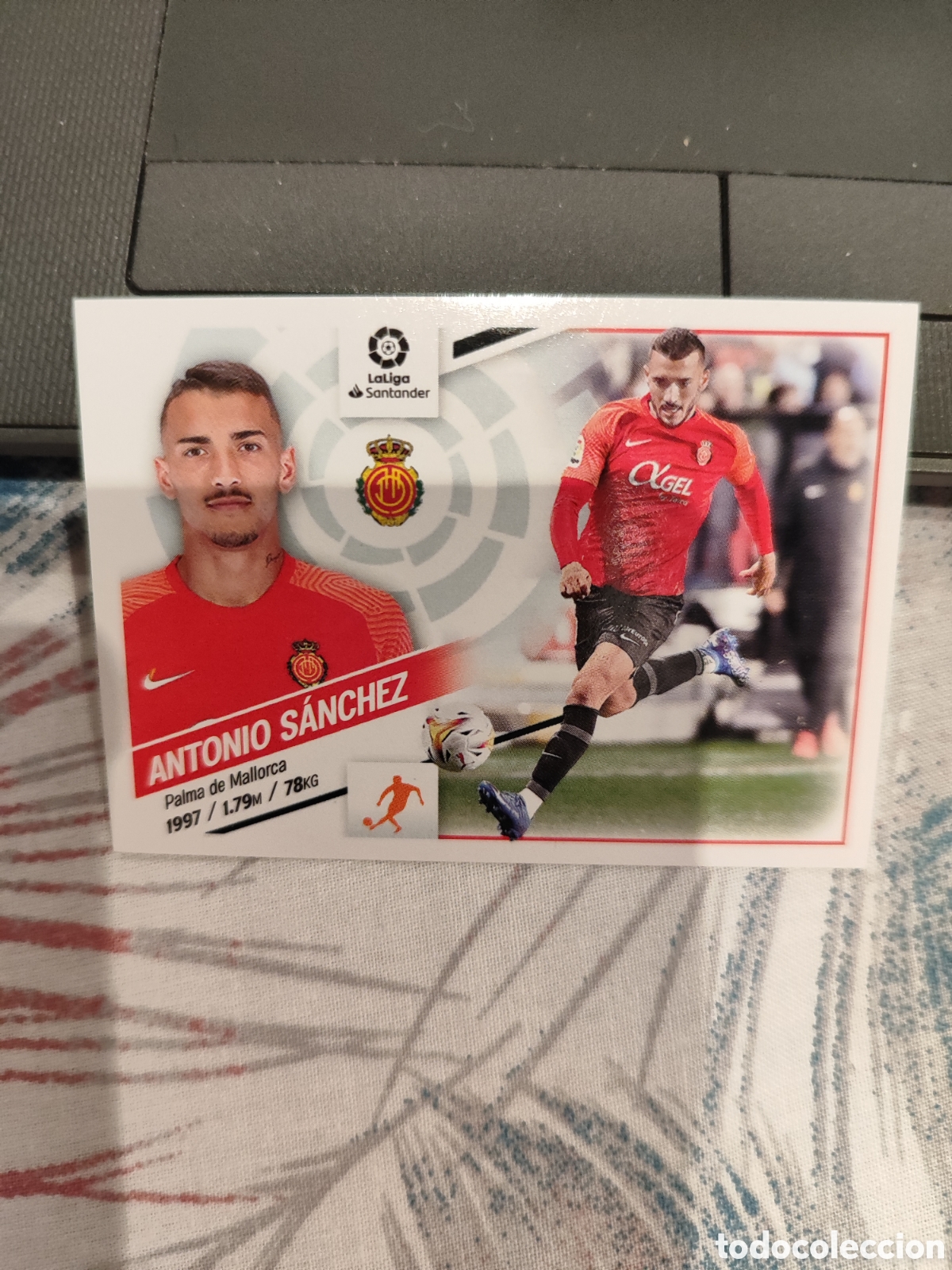 Cromos de f&uacute;tbol: CROMO ANTONIO S&Aacute;NCHEZ MALLORCA N&Uacute;MERO 12. LIGA ESTE 22/23.