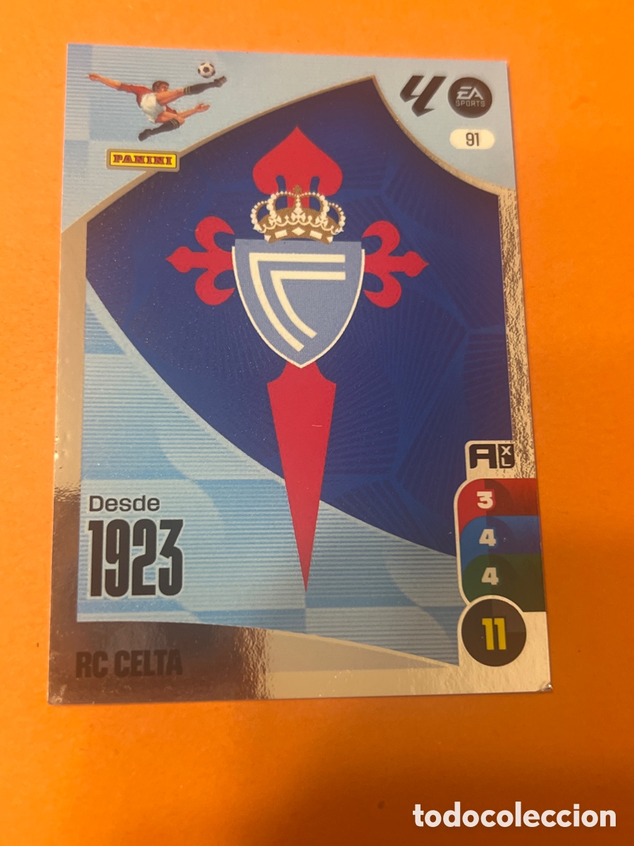 Fu&szlig;ball-Sticker: E172. ESCUDO 91 CELTA ADRENALYN LA LIGA 2024 2025 24 25