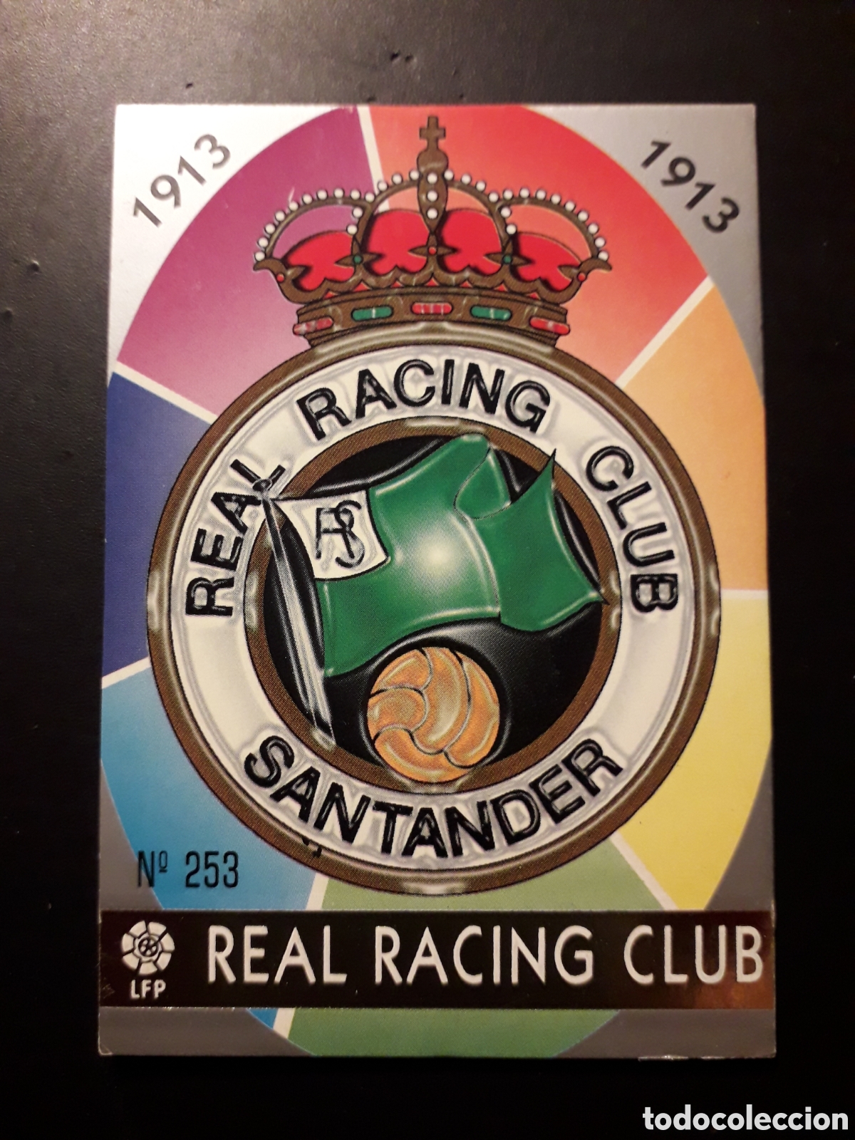 Cromos de f&uacute;tbol: ESCUDO RACING SANTANDER N&deg; 253 LAS FICHAS DE LA LIGA 1997 1998 97 98 MUNDICROMO MC PEDIDO M&Iacute;NIMO 3&euro;.