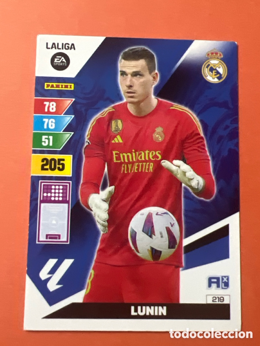 Figurine di Calcio: E1473. LUNIN REAL MADRID N⁰ 219 ADRENALYN 2023 2024 23 24