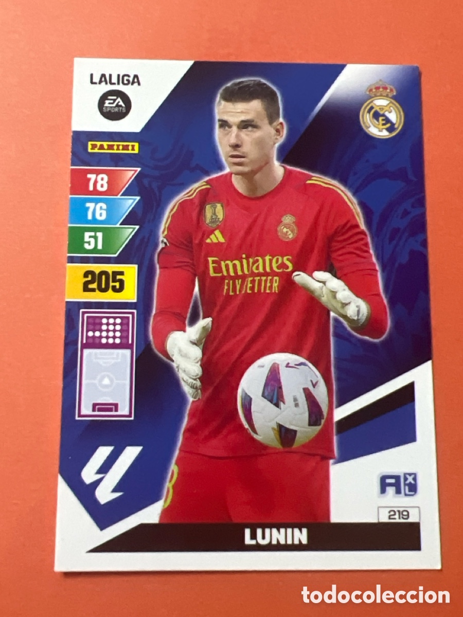 Figurine di Calcio: E1474. LUNIN REAL MADRID N⁰ 219 ADRENALYN 2023 2024 23 24
