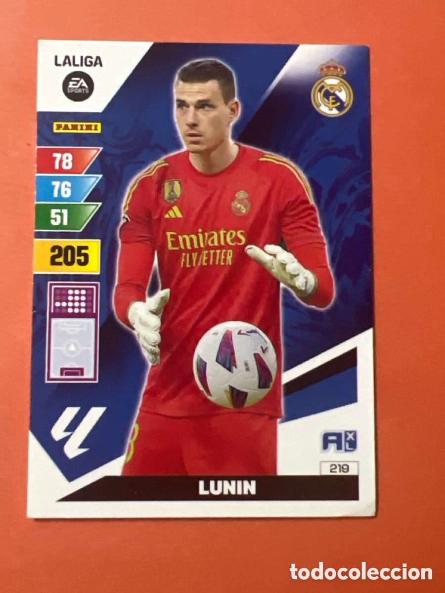Football Stickers: E1478. LUNIN REAL MADRID N⁰ 219 ADRENALYN 2023 2024 23 24