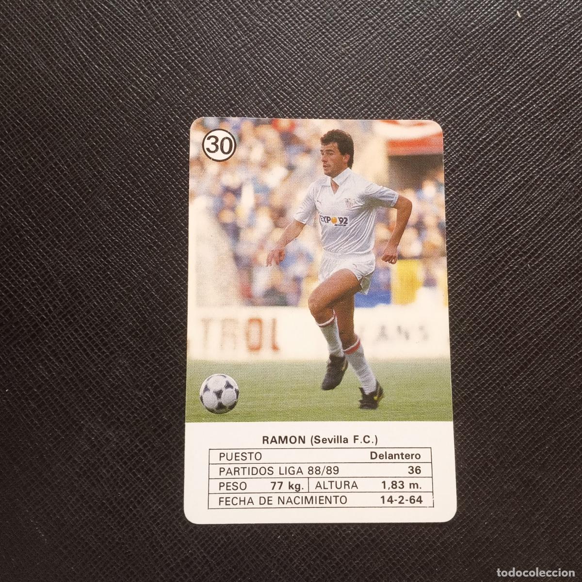 Figurine di Calcio: 30 RAMON SEVILLA FOURNIER 1988 1989 CARTA NAPIE CROMO FUTBOL 88 89 - A45 PG42