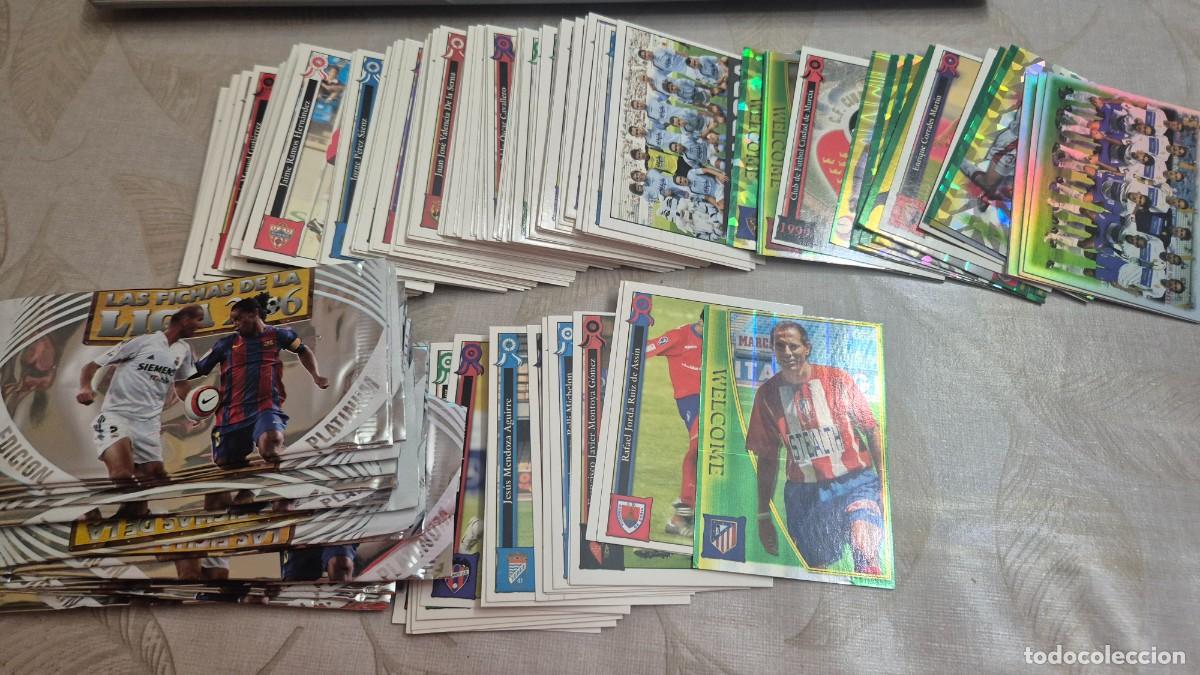 Cromos de F&uacute;tbol: LOTE MUNDICROMO 2005 2006 PLATINUM LAS FICHAS DE LA LIGA 127 CROMOS SIN REPETIR, 21 CROMOS REPES