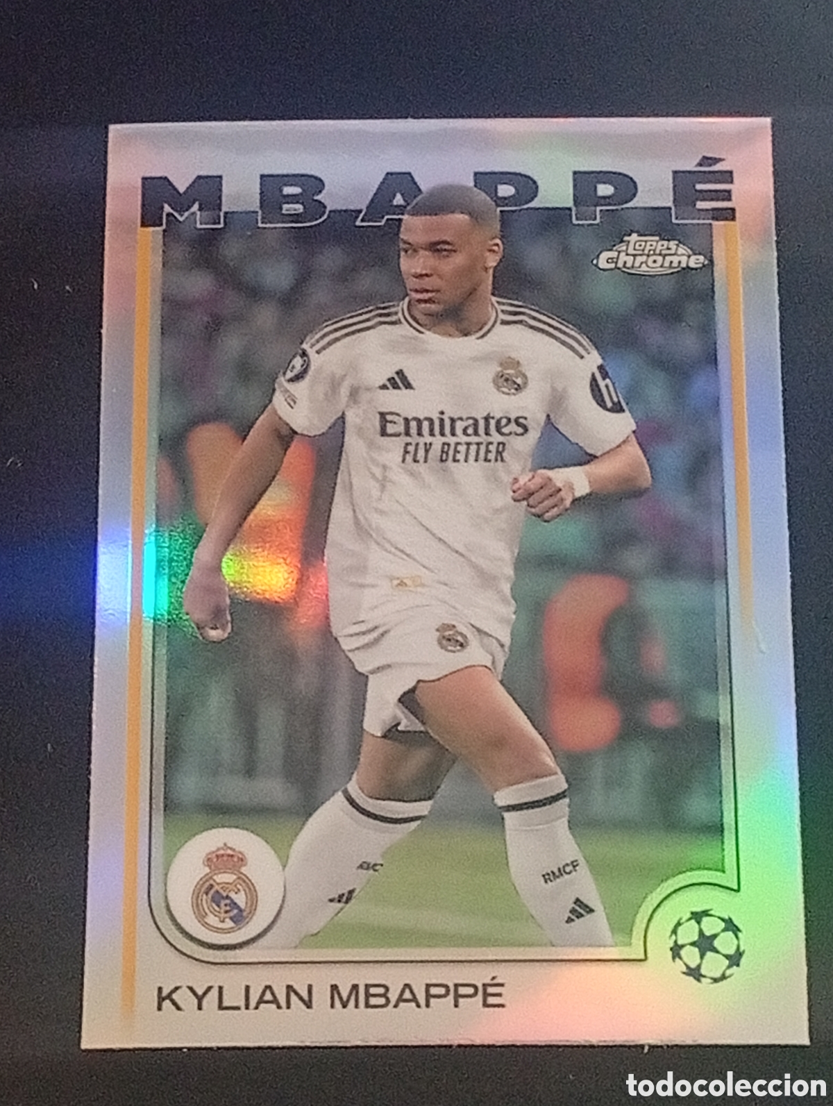 Cromos de f&uacute;tbol: 1 paralela refractor MBAPPE REAL MADRID TOPPS CHROME 2024 2025 24 25 CROMOS CARDS PANINI MEGACRACKS