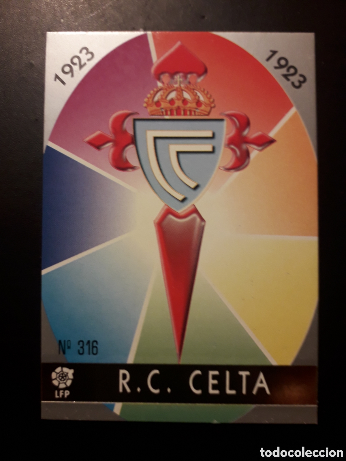 Cromos de F&uacute;tbol: ESCUDO CELTA DE VIGO N&deg; 316 LAS FICHAS DE LA LIGA 1997 1998 97 98 MUNDICROMO MC PEDIDO M&Iacute;NIMO 3&euro;