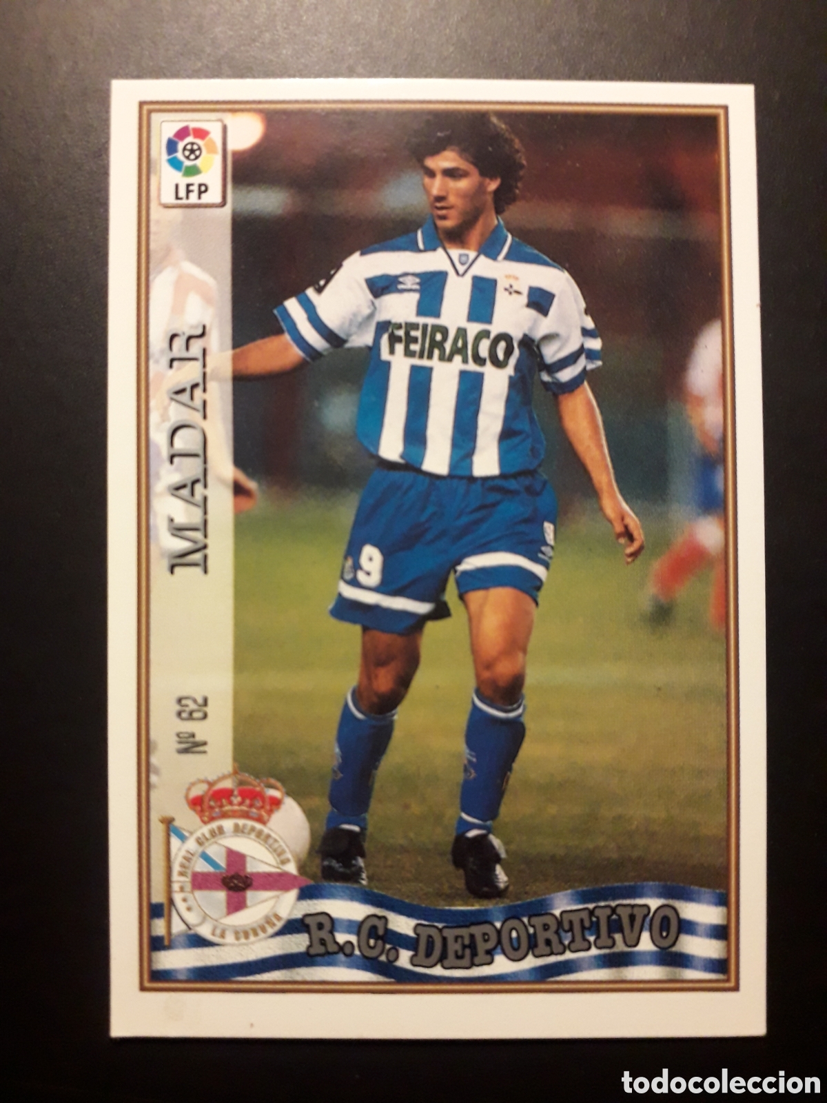 Fu&szlig;ball-Sticker: MADAR DEPORTIVO CORU&Ntilde;A N&deg; 62 LAS FICHAS DE LA LIGA 1997 1998 97 98 MUNDICROMO MC PEDIDO M&Iacute;NIMO 3&euro;