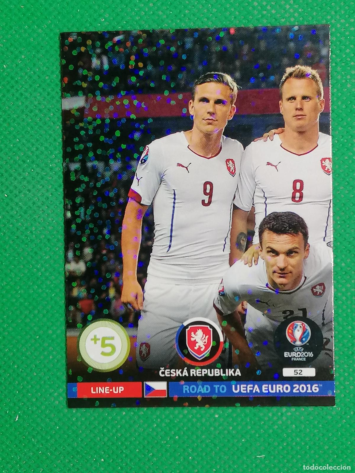 Cromos de F&uacute;tbol: 52 PLANTILLA REPUBLICA CHECA LINE UP ⚽ PANINI ROAD EURO EURO 2016 FRANCIA ADRENALYN XL 2016 16 ⚽