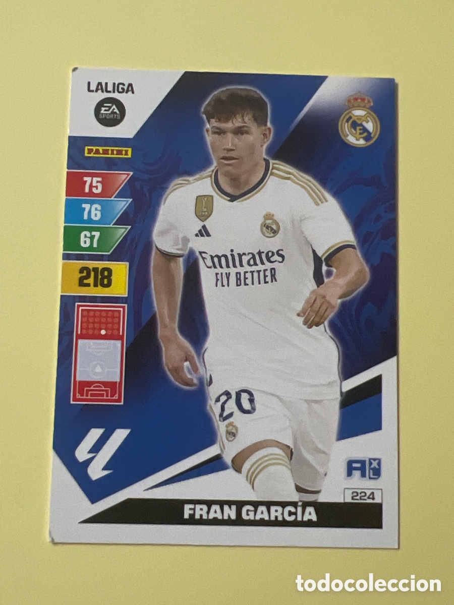 Fu&szlig;ball-Sticker: E1482. Cromo Futbol Liga 2023-24 Adrenalyn XL 224.Fran Garcia.Real Madrid.Panini
