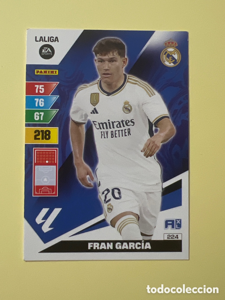 Cromos de Futebol: E1487. Cromo Futbol Liga 2023-24 Adrenalyn XL 224.Fran Garcia.Real Madrid.Panini