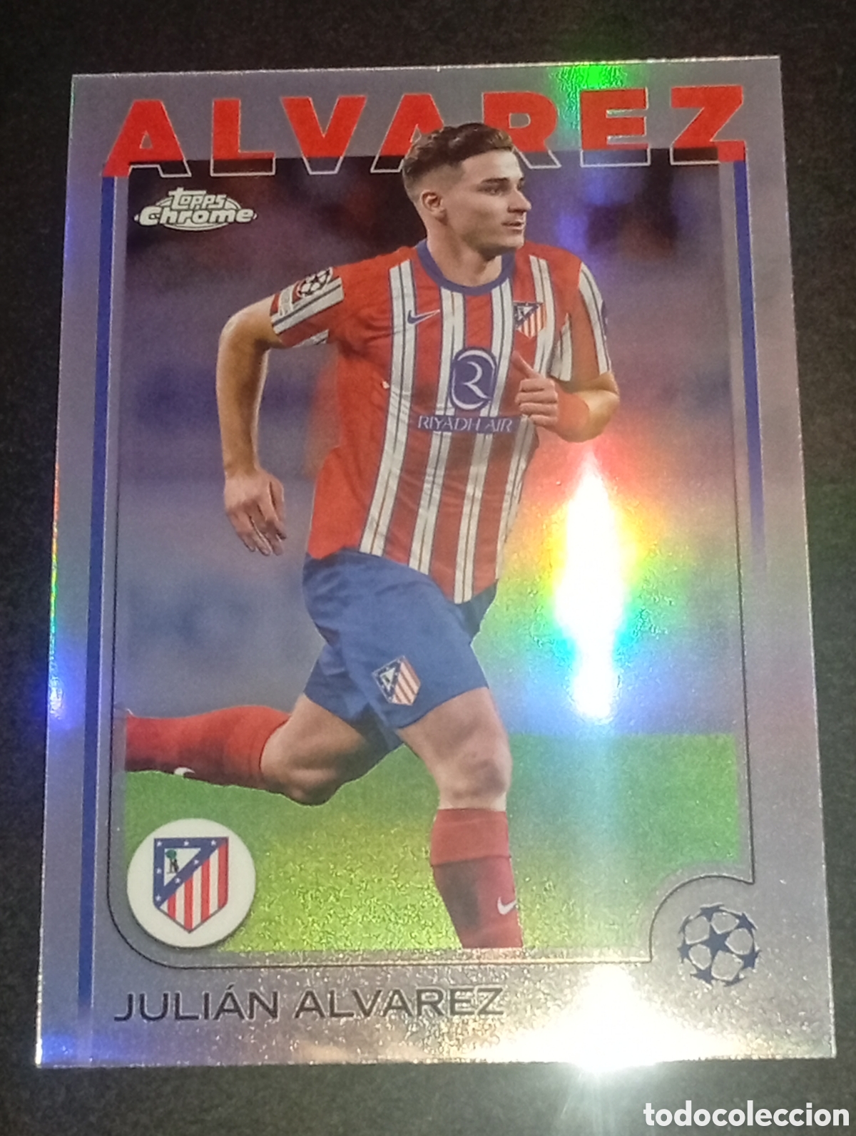 Cromos de f&uacute;tbol: 171 paralela JULIAN ALVAREZ ATL&Eacute;TICO DE MADRID TOPPS CHROME COMPETITIONS FLAGSHIP CROMOS PANINI