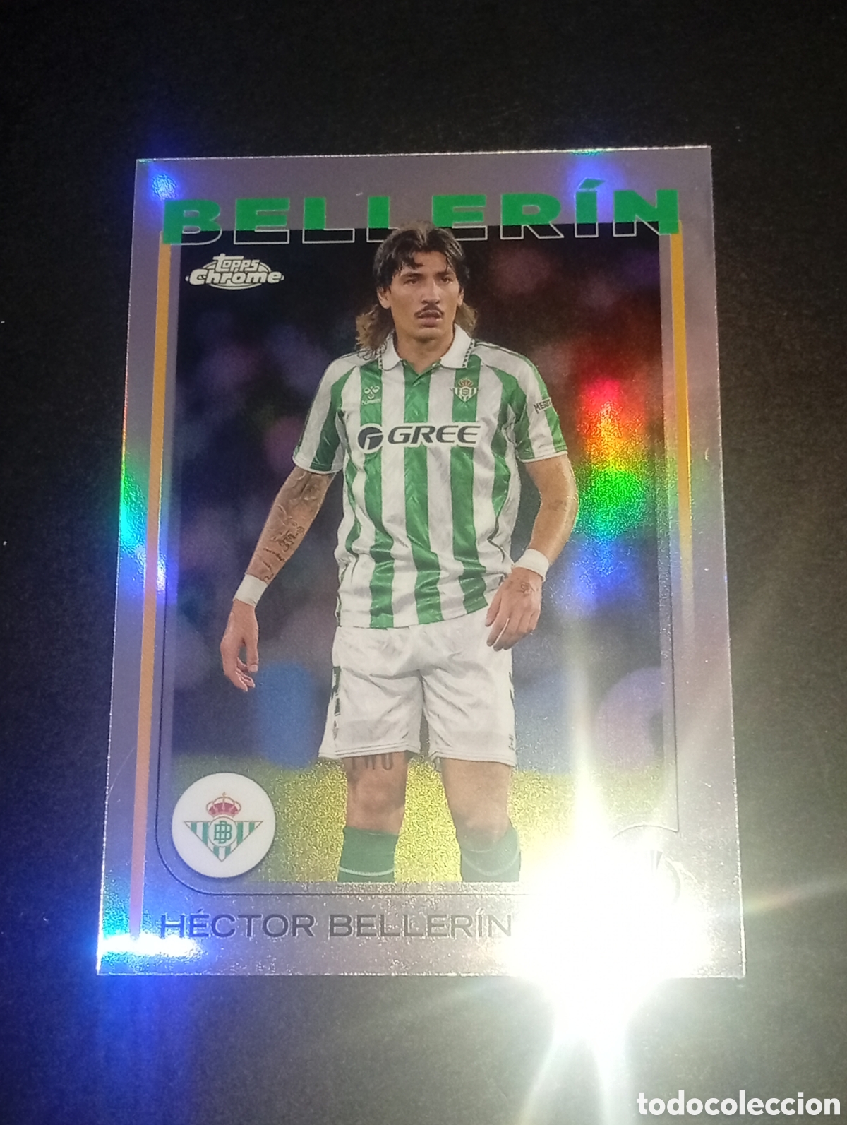 Fu&szlig;ball-Sticker: 161 paralela refractor HECTOR BELLERIN BETIS TOPPS CHROME COMPETITIONS FLAGSHIP CROMOS PANINI