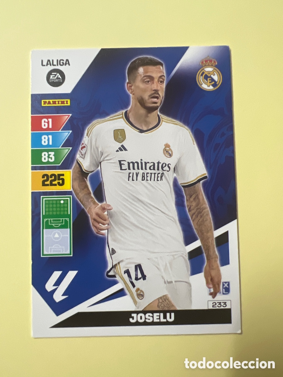 Football Stickers: E1495. Cromo Futbol Liga 2023-24 Adrenalyn XL 233.Joselu.Real Madrid.Panini