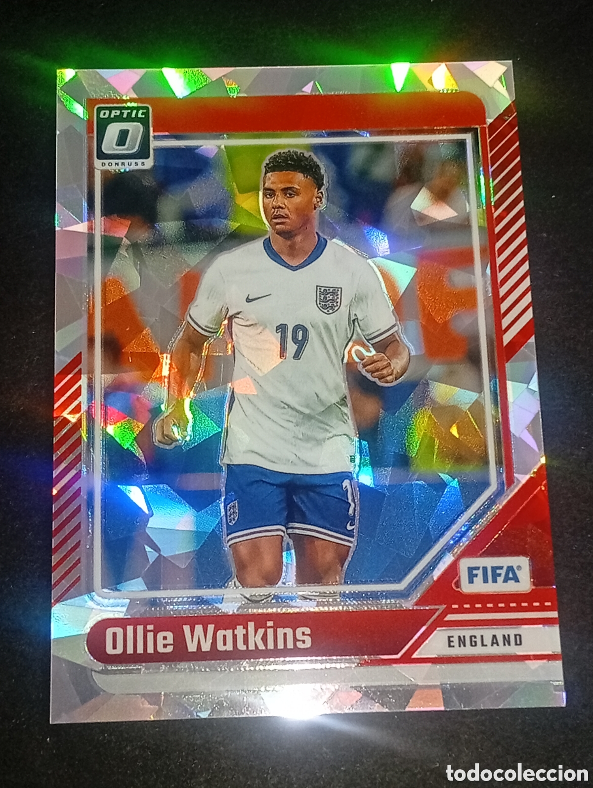 Figurine di Calcio: 67 paralela optic prizm OLLIE WATKINS ENGLAND FIFA PANINI DONRUSS 2024 2025 25 CROMO TOPPS CARDS
