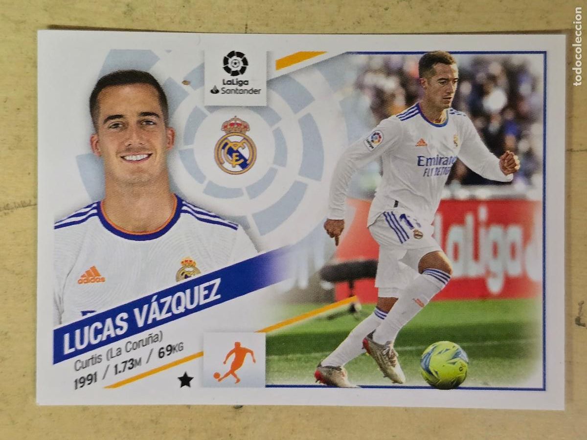 Cartes &agrave; collectionner de Football: Cromo Futbol Liga 2022-23. 14.Lucas Vazquez.Real Madrid.Este.sin pegar